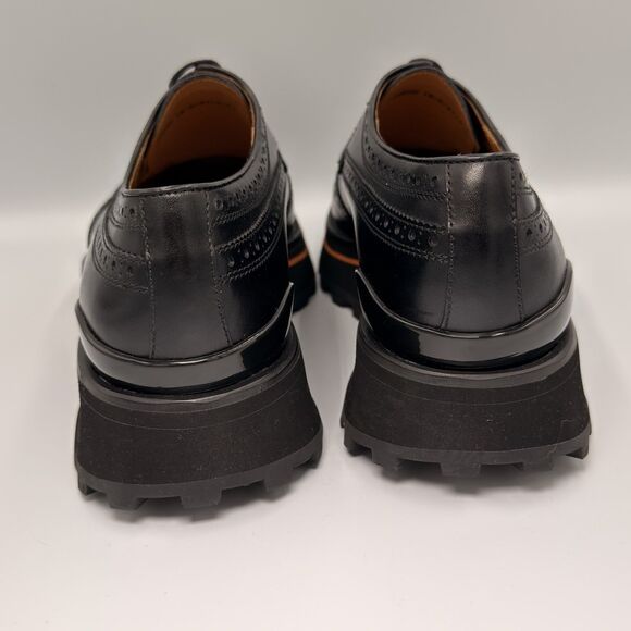 Divinch 6CM Heel Chunky Platform Brogues Black Calfskin Wingtip Derby 2886B Sz 8 main image 15